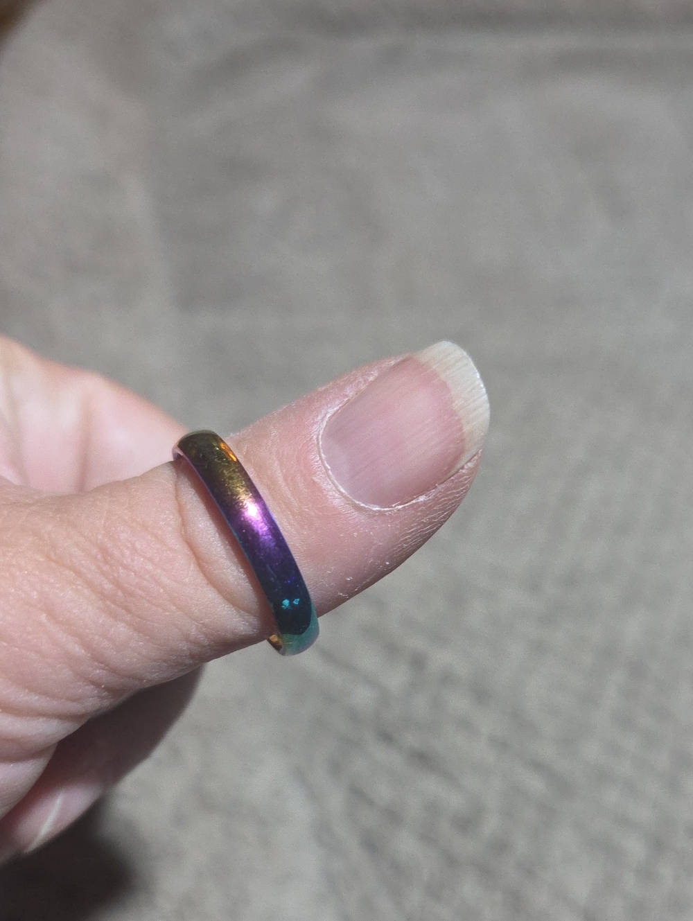 Multicolor Titanium Mood Ring Band - Women Jewelry